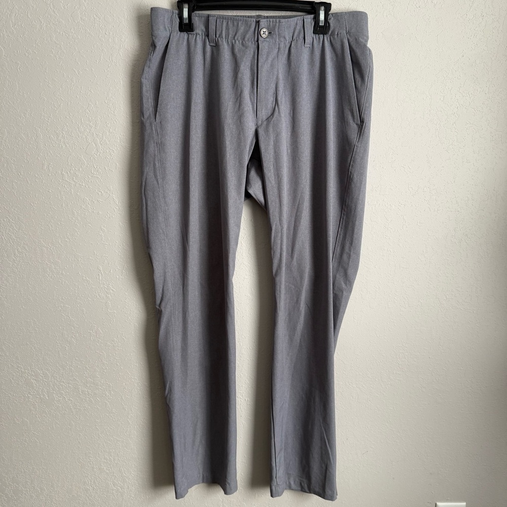 Men’s 34x34 Gray Under Armour Athletic Activewear Sporty Breathable Golf Pants